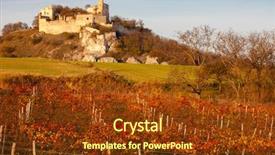  Presentation with austria politic - Amazing slide set having stronghold - falkenstein castle in autumn austria backdrop and a tawny brown colored foreground