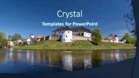  Presentation with czech republic - Amazing PPT theme having stronghold-of-zumberk-southern-bohemia backdrop and a ocean colored foreground