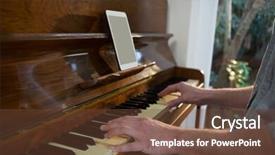  Presentation with piano - Colorful PPT layouts enhanced with struck - mid section of man playing backdrop and a  colored foreground