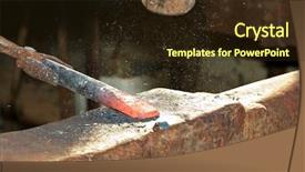  Presentation with series resistive electric circuits - Amazing slide deck having struck - strike while the irons hot backdrop and a  colored foreground