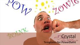  Presentation with funny work environment - Beautiful theme featuring struck - very funny fisheye portrait backdrop and a red colored foreground