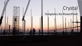  Presentation with steel construction - Cool new presentation with struction - steel structure on construction site backdrop and a  colored foreground