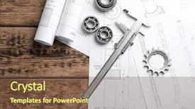  Presentation with structural engineering - Slides consisting of structural calculation - engineering supplies and blueprints background and a tawny brown colored foreground