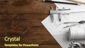  Presentation with structural engineering - PPT layouts having structural calculation - engineering supplies and blueprints background and a tawny brown colored foreground