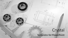  Presentation with structural engineering - Colorful theme enhanced with structural calculation - engineering supplies and blueprints backdrop and a light gray colored foreground