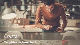  Presentation with structural - PPT layouts featuring structural calculation - man working in design background and a coral colored foreground