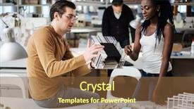  Presentation with engineering design - Audience pleasing presentation theme consisting of structural calculation - multiracial team working in design backdrop and a  colored foreground