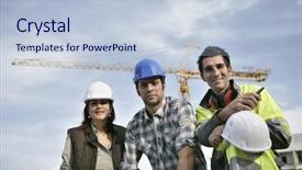  Presentation with structural engineering - Presentation consisting of structural engineering - foreman and his two colleagues background and a lemonade colored foreground