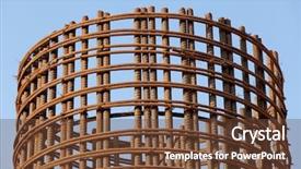  Presentation with structural engineering - PPT theme enhanced with structural engineering - reinforced foundation background and a tawny brown colored foreground