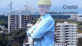  Presentation with structural engineering - Presentation having structural engineering - young architect wearing a protective background and a light blue colored foreground