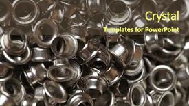  Presentation with metal - Amazing PPT theme having structural failures - metal texture backdrop and a tawny brown colored foreground