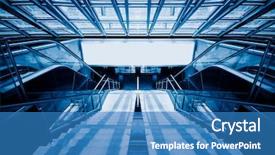  Presentation with spiritual - Audience pleasing theme consisting of structural failures - stairs in office building blue backdrop and a  colored foreground