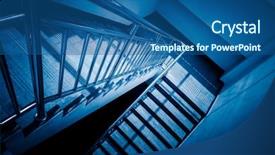  Presentation with stairs - Beautiful PPT layouts featuring structural failures - stairs in office building blue backdrop and a  colored foreground