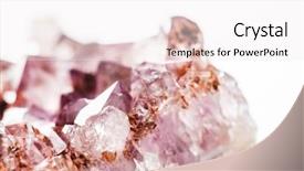  Presentation with rock - Slides featuring structural geology - amethyst rock background and a white colored foreground