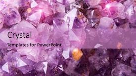  Presentation with geology structure - Beautiful presentation featuring structural geology - detailed natural amethyst crystallized structure backdrop and a coral colored foreground