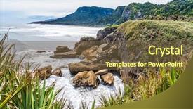  Presentation with new zealand - Amazing presentation theme having structural geology - scenic coastline powerful surf huge backdrop and a tawny brown colored foreground
