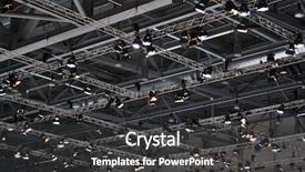  Presentation with structural steel - Colorful PPT layouts enhanced with structural steel - ceiling with lights backdrop and a dark gray colored foreground