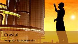  Presentation with structural steel - Amazing slides having structural steel - silhouette of a worker backdrop and a gold colored foreground