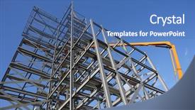  Presentation with structural - PPT theme consisting of structural steel framework background and a teal colored foreground