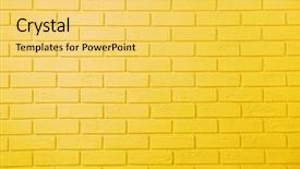  Presentation with brick wall - Audience pleasing PPT layouts consisting of structure decorative plaster - yellow brick wall background backdrop and a yellow colored foreground
