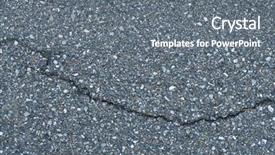  Presentation with asphalt road - Colorful PPT layouts enhanced with structure earthquake fault - cracked road asphalt close up backdrop and a  colored foreground