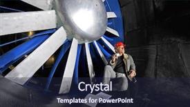  Presentation with wind tunnel - Amazing presentation theme having structure inside a wind tunnel backdrop and a navy blue colored foreground