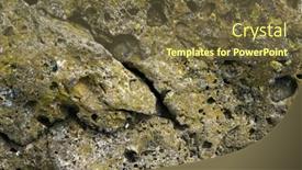  Presentation with lichen - Theme featuring structure-of-old-stone-covered background and a tawny brown colored foreground