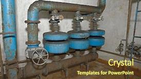  Presentation with protein structures - Slide set consisting of structures in an underground facility background and a tawny brown colored foreground