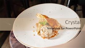  Presentation with ice cream - Slide deck consisting of strudel-with-apple-and-ice background and a lemonade colored foreground