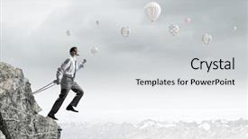  Presentation with way - PPT theme enhanced with struggle - businessman struggling with problems that background and a light gray colored foreground