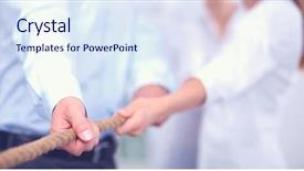  Presentation with team - Slides consisting of struggle - concept image of business team background and a sky blue colored foreground