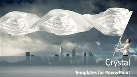  Presentation with struggle - Presentation theme having struggle business women - image of attractive businesswoman holding background and a gray colored foreground