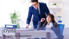  Presentation with pregnant woman in hospital - Presentation theme with struggle business women - pregnant woman struggling background and a teal colored foreground