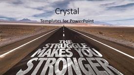  Presentation with struggle - Slide deck with struggle makes you stronger written background and a light gray colored foreground