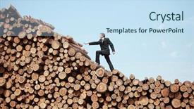  Presentation with business man climbs up to the top of 3d success stairs steps - Colorful theme enhanced with struggling tree - young business man on his backdrop and a  colored foreground