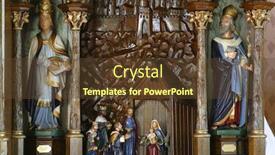  Presentation with church altar - PPT layouts having stubicke-toplice-croatia-september-16 background and a tawny brown colored foreground