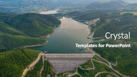  Presentation with water river - Audience pleasing PPT theme consisting of stubo-rovni-lake-and-dam backdrop and a dark gray colored foreground