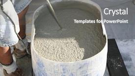  Presentation with contractor - Colorful PPT theme enhanced with stucco is an important part backdrop and a gray colored foreground