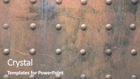  Presentation with iron - Audience pleasing slide deck consisting of studded cast iron steel texture backdrop and a gray colored foreground