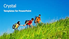  Presentation with school holidays - Audience pleasing PPT theme consisting of student activities - hiking school holidays for teenagers backdrop and a gray colored foreground