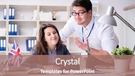  Presentation with language training - Amazing slide deck having student at language training backdrop and a  colored foreground