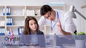  Presentation with language training - Beautiful slides featuring student at language training backdrop and a seafoam green colored foreground