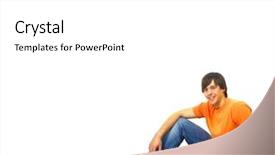  Presentation with athlete - Amazing presentation theme having student athlete - portrait of a casual young backdrop and a  colored foreground