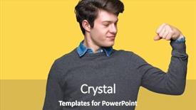  Presentation with elegant man in glasses optics - Amazing slide deck having student athlete - young handsome elegant man backdrop and a dark gray colored foreground