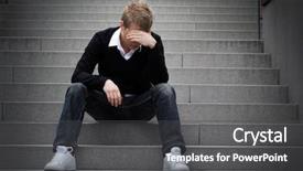  Presentation with steps - PPT theme enhanced with student behavior - depressed on the steps background and a dark gray colored foreground