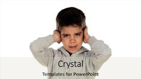  Presentation with pink and white roses shabby chic country - Presentation featuring student behavior - small child covering his ears background and a soft green colored foreground