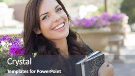  Presentation with pretty female military - Colorful PPT theme enhanced with hiking woman in the cadini di misurina forcella della neve backdrop and a gray colored foreground