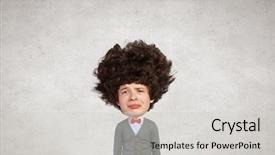  Presentation with crying - Slide set consisting of student cartoon - funny crying young man background and a  colored foreground