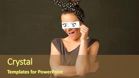  Presentation with paper hand drawn politics - Colorful slides enhanced with student cartoon - funny woman looking with hand backdrop and a tawny brown colored foreground