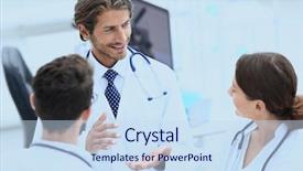  Presentation with military doctors - Cool new presentation design with student council - group of doctors talking backdrop and a  colored foreground